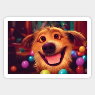 Loving Party Dog Sticker